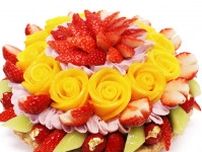 カフェコムサ24年母の日限定ケーキ、たっぷり“マンゴーローズ”や苺×クリームのカーネーション