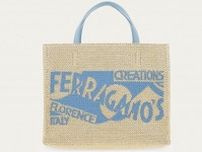 フェラガモ“創業当時のロゴ”入りウィメンズトートバッグ＆ラベンダー色の厚底サンダル