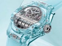 ウブロの腕時計「ビッグ・バン MP-11」24年新作、透明感あるウォーターブルーのサファイアケース