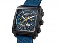 タグ・ホイヤー“モーターレース”着想の腕時計「モナコ」ダークブルーのダイヤル＆スクエア型ケース
