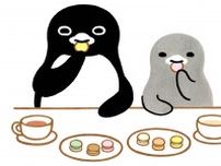 “Suicaのペンギン”作者・坂崎千春の版画展「ペンギン喫茶」ジェイアール名古屋タカシマヤで展示販売