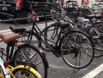 減ったはずの放置自転車...あちこちに　万博開催1年前で対策強化