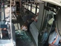 走行中のバスにシカが“乗車”ジャンプでフロントガラス破り突入…乗客3人がケガ　アメリカ