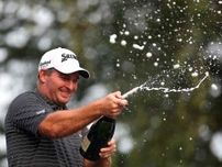 欧州ツアーBMW PGA選手権で優勝したライアン・フォックス。シャンパンシャワーが「あまりにも下手」とSNSで評判に