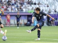 【パリ五輪】サッカー男子日本が３点目　後半２４分に山本理仁が決める