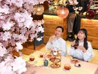ケーキと紅茶で「花見」　旭川のホテル
