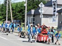 子どもみこし「わっしょい」　幌延神社例大祭