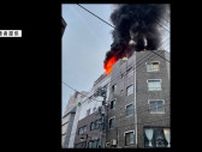 ＧＷでにぎわう繁華街雑居ビル屋上で火事　男性１人がケガ　広島・流川地区