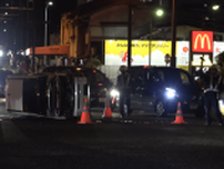 ＧＷ中日…車同士の事故で横転　広島市