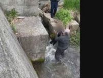 「ずぶぬれで泣きながら壁につかまり…」川の中から4歳の男の子が救出される瞬間　男の子にけがなし　札幌