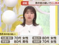 北海道内で熱中症疑いの搬送相次ぐ　高齢者4人が病院搬送　28日は札幌市内で真夏日　道内7割以上が夏日