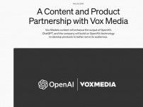 OpenAI、老舗メディアThe AtlanticおよびThe Vergeの親会社Vox Mediaともライセンス契約