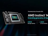 AMDのGPUアクセラレーター「Instinct」のロードマップを公表　「Insinct MI350X」は2025年内に登場