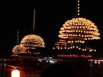 ちょうちん船が水面照らす「天王祭」　愛知県津島市