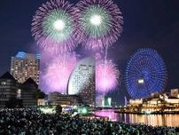 首都圏最大級の２万発…横浜の夜空に花火と音楽がシンクロ　みなとみらいでスマートフェス