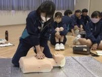 梅雨入りを前に高校生が救命技術を学ぶ　「もしもの時に（授業は）ありがたい」【長崎県諫早市】