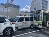 【速報】『バス』が追突　5台絡む玉突き事故発生　2人ケガ　大阪・十三