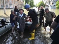 英、ダム決壊で28億円支援　ウクライナ市民救助に