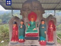 中国、北魏時代の石仏に塗料　善意の住民、批判噴出
