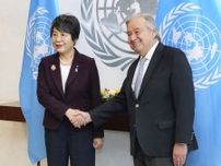 上川外相、国連事務総長と会談　核軍縮・不拡散へ協力確認