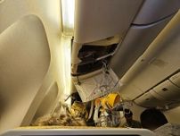 突然の乱気流、天井に激突　シンガポール機、乗客悲鳴