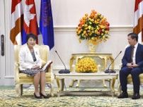 外相、カンボジア首相表敬　関係強化の意向伝達