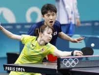 卓球日本勢、試合会場で初練習　混合張本智和、早田ひな組も