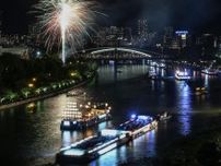 水都彩る100隻の船渡御　大阪天満宮の天神祭が最終日
