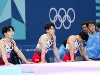 橋本、岡が6種目演技　体操男子の予選オーダー