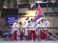 北朝鮮、開会式で韓国と接点なし　船上パレードでは笑顔