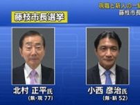 静岡県藤枝市の市長選挙告示　現職と新人の２人が立候補を届け出