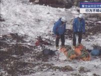 富士山の火口付近から搬送した２人の男性の遺体　山梨県のアルバイトの男性(35)と東京都の会社役員の男性(53)と判明　静岡県警発表