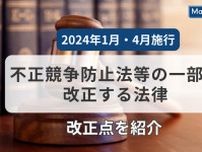 2024年1月・4月に施行される「不正競争防止法等の一部を改正する法律」の改正点を紹介