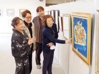 熱海・起雲閣で日本画家・坂本武典さん絵画教室の展覧会　30回迎える