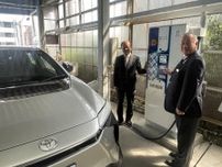 阿智村と地元タクシー会社が協定締結　電気自動車導入促進に向け協力