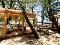 虹ケ浜海水浴場にビーチクラブ　ハンバーガーやエスニック料理など