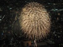「隅田川花火大会」2万発の花火が魅了　スカイツリー展望台も特別営業