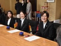 妊産婦支援や教育 貢献誓う　ＪＩＣＡ派遣３人、宮崎県知事表敬