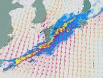 台風1号は日本の南海上へ 前線をともなった低気圧が影響し九州から東海は線状降水帯発生の可能性 厳重な警戒を 29日(水)正午までの雨と風の予想シミュレーション