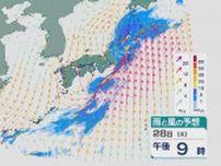 低気圧が進む東海・関東では警報級の大雨のところも 29日にかけて土砂災害などに警戒を 29日午後6時までの雨と風シミュレーション予想
