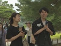 石川県内日中は30度の見込み 兼六園では観光客が熱中症対策をして散策