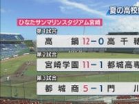 夏の高校野球県大会２日目　宮崎農が劇的な逆転勝利