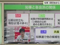 都議会主要会派の幹事長らが3期目の小池知事にあいさつ