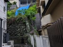 長崎市内で崖崩れ　土砂や石が付近の住宅敷地内に一部流入　けが人なし