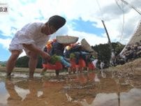 秋の新嘗祭で奉納する宮中献穀米を植える「御田植祭」地元の小学生も参加　長崎県佐世保市