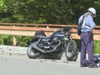 国道で大型バイクと軽トラックが衝突　2人搬送　バイクの男性は意識不明　