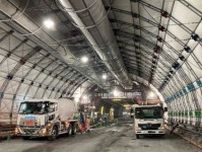 ６割省人化、鹿島がトンネル工事に全自動コンクリ打設システム導入