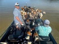 米ミシシッピ州の湖で溺れかけた猟犬38匹を救助！ 男性3人に全米中から称賛の声が