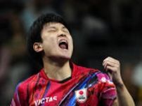 【卓球】日本男子、台湾下し４強進出！最後はエース張本が決めた　3大会連続のメダル獲得に王手