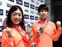競歩新種目「混合団体」でパリ五輪切符獲得、日本代表が帰国　銀メダルの池田向希・岡田久美子組「クリアできて良かった」